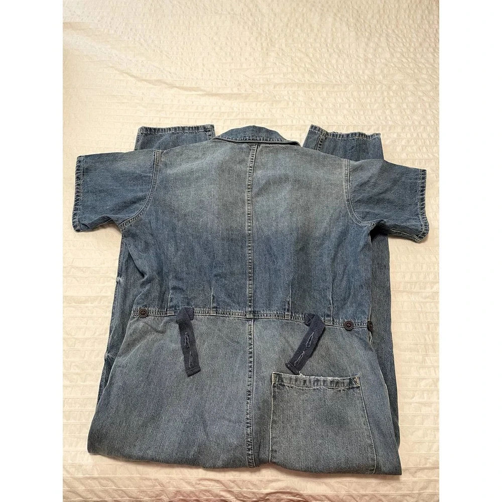 NEW VICI Dance & Marvel "Claude" Denim Blue Jean Jumpsuit Boiler Suit Size M - Picture 3 of 4